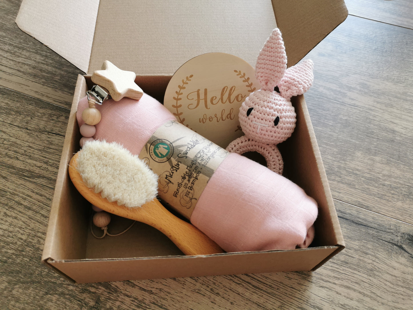 Baby Rattle Gift Set Hamper Bunny - Nat's Gibberish