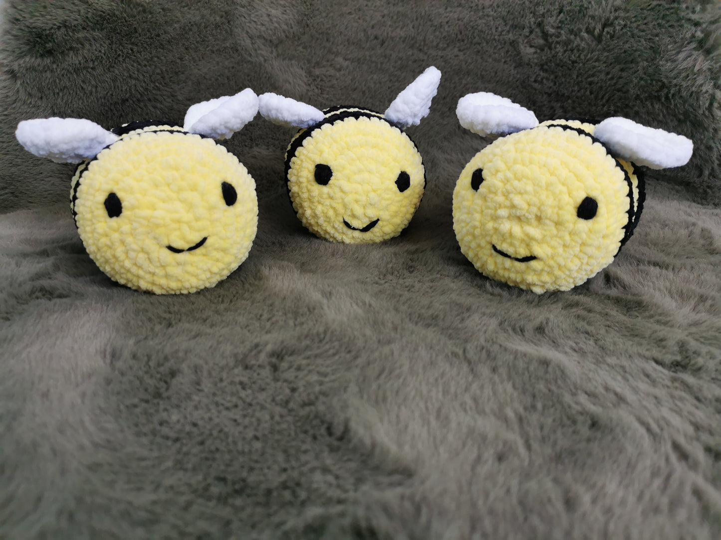 Handmade Amigurumi Plush Bumble Bee Soft Toy