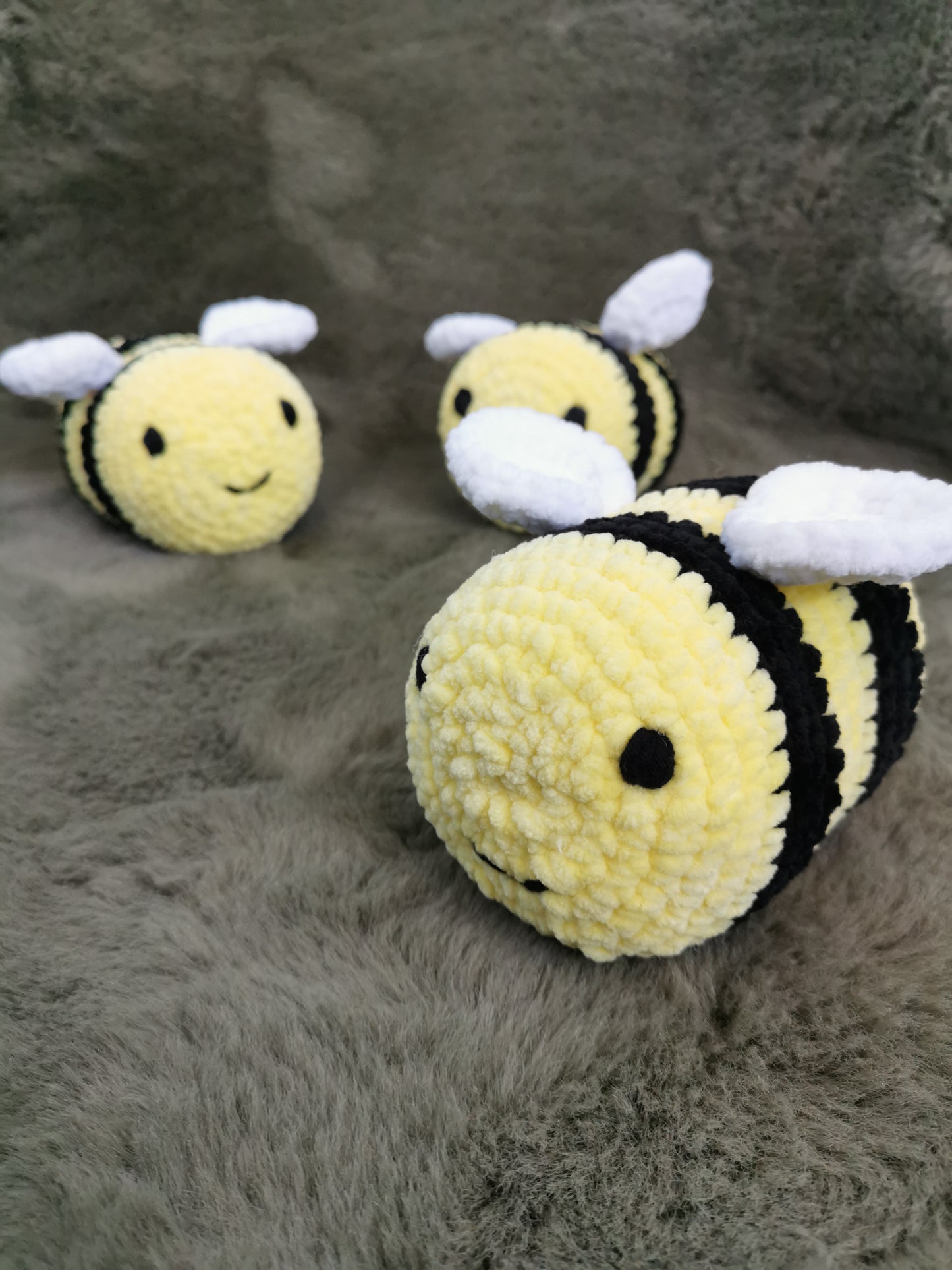 Handmade Amigurumi Plush Bumble Bee Soft Toy