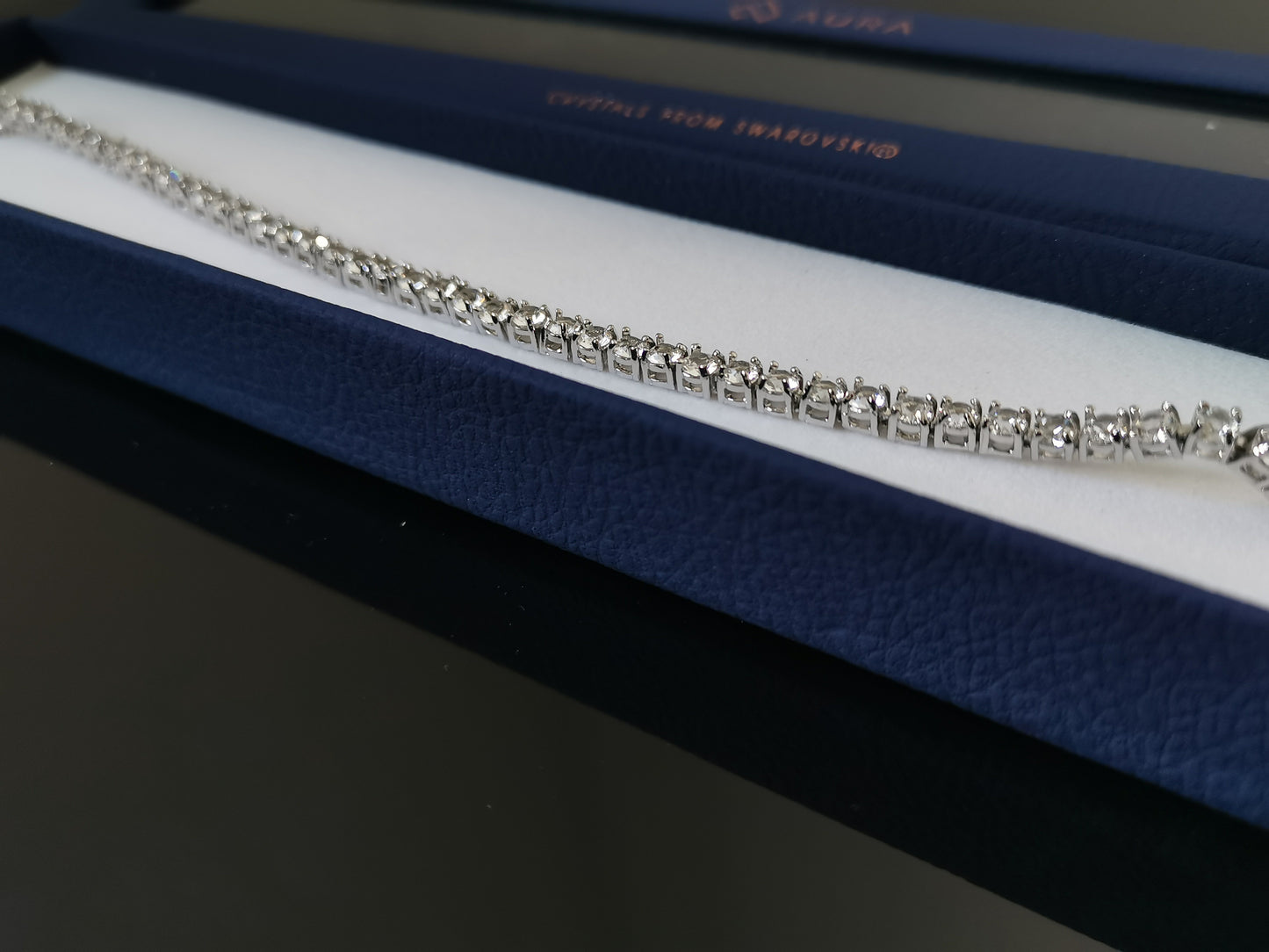 Timeless sparkle tennis bracelet made with Swarovski Crystals