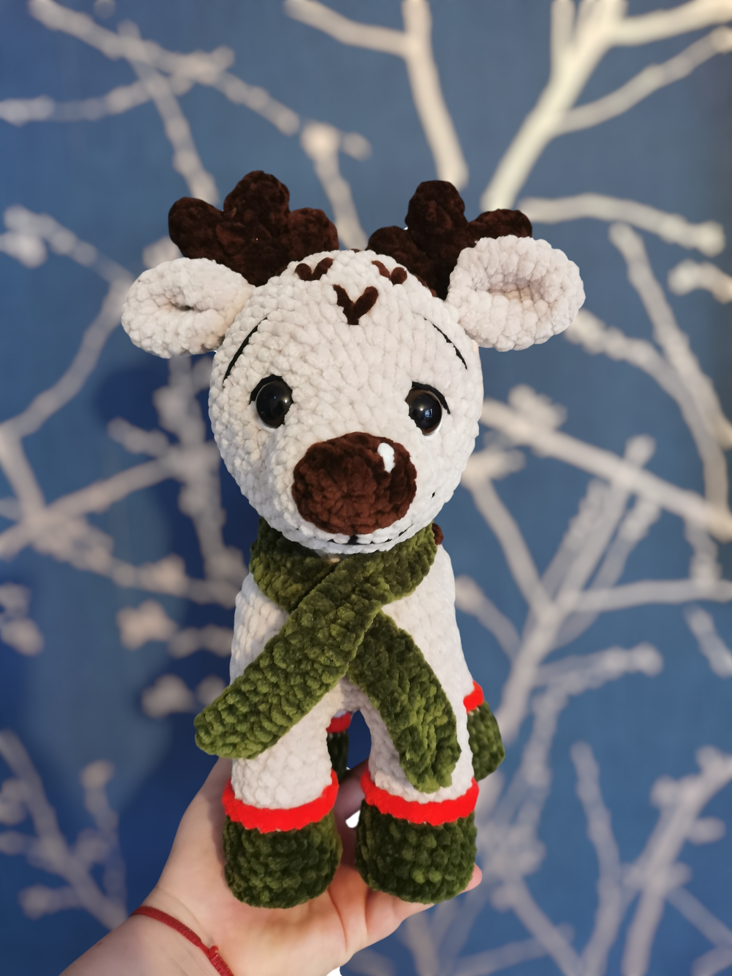 Handmade Amigurumi Crochet Raindeer Christmas Decoration