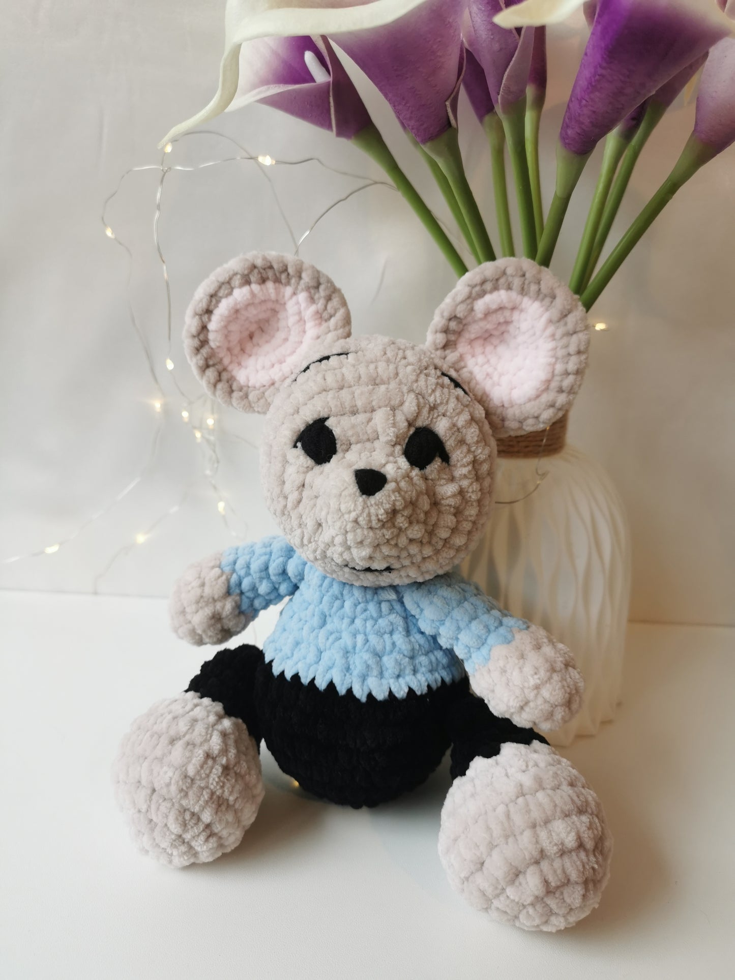 Handmade Amigurumi Plush Mouse Toy