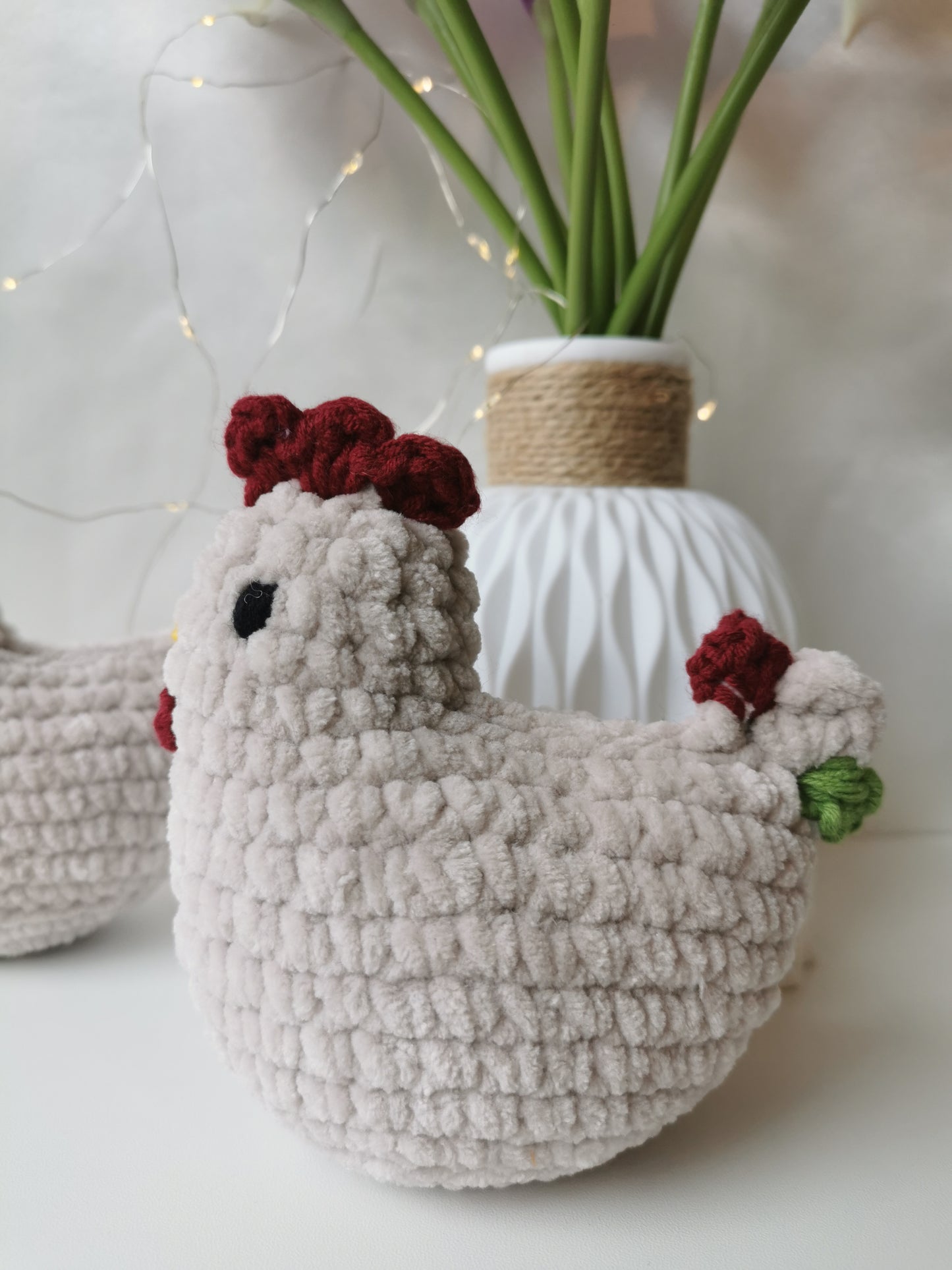 Handmade Amigurumi Chunky Chicken & Rooster Toy