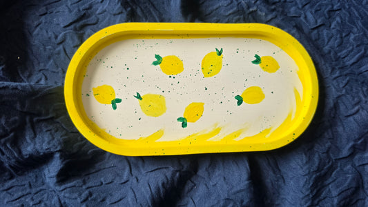 Handmade Lemons POP Trinket tray for jewellery and home decor