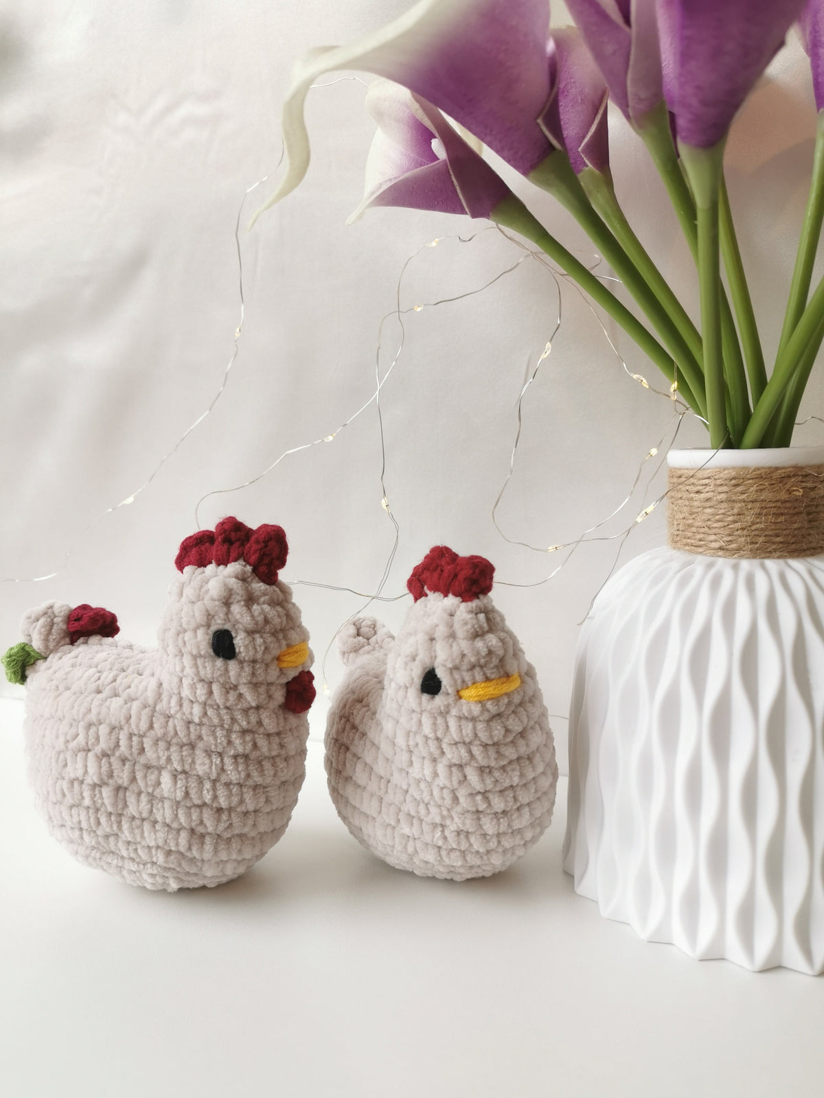 Handmade Amigurumi Chunky Chicken & Rooster Toy - Nat's Gibberish