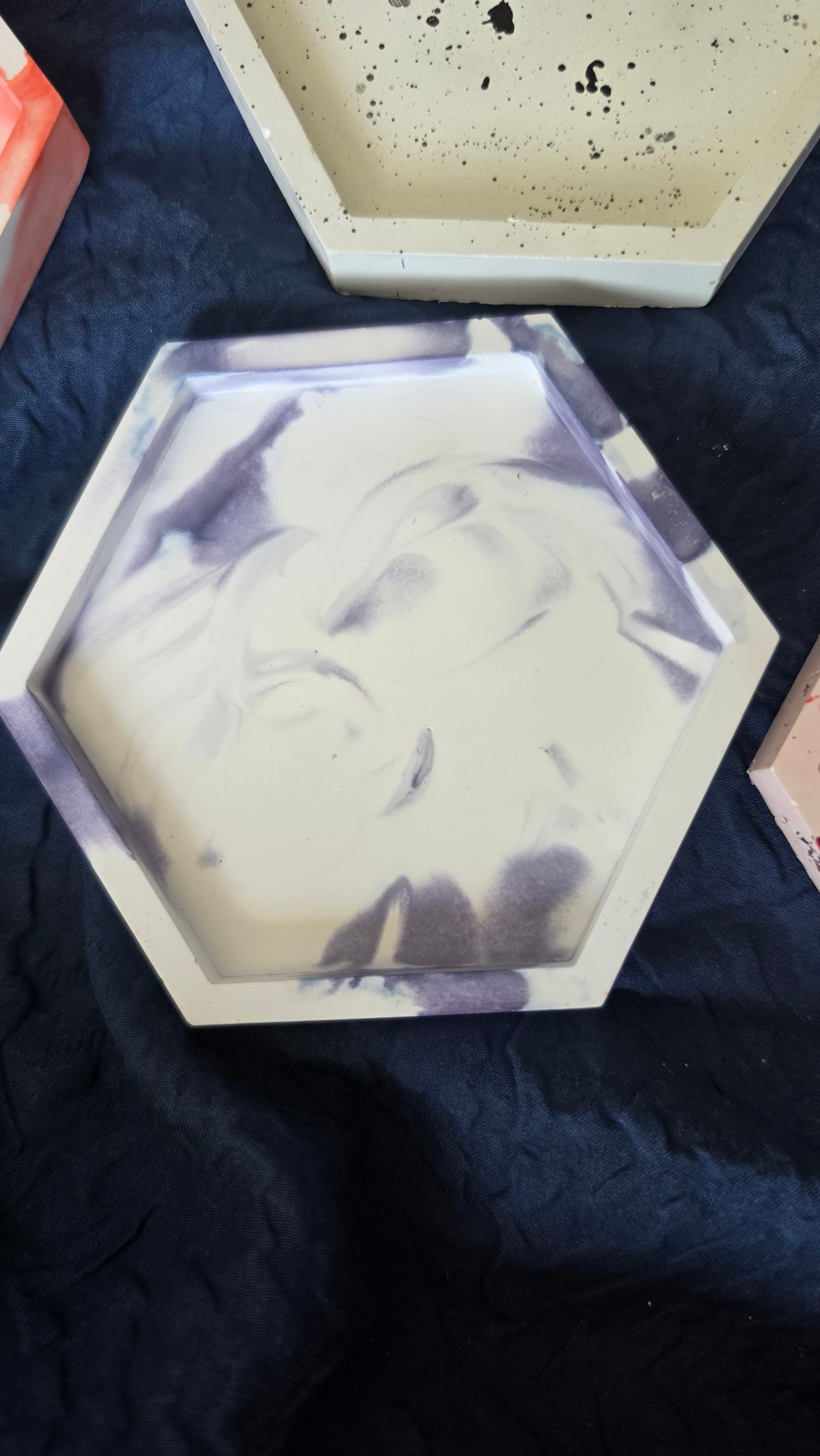 Handmade POP Small Hexagon Trinket tray for jewellery and home decor