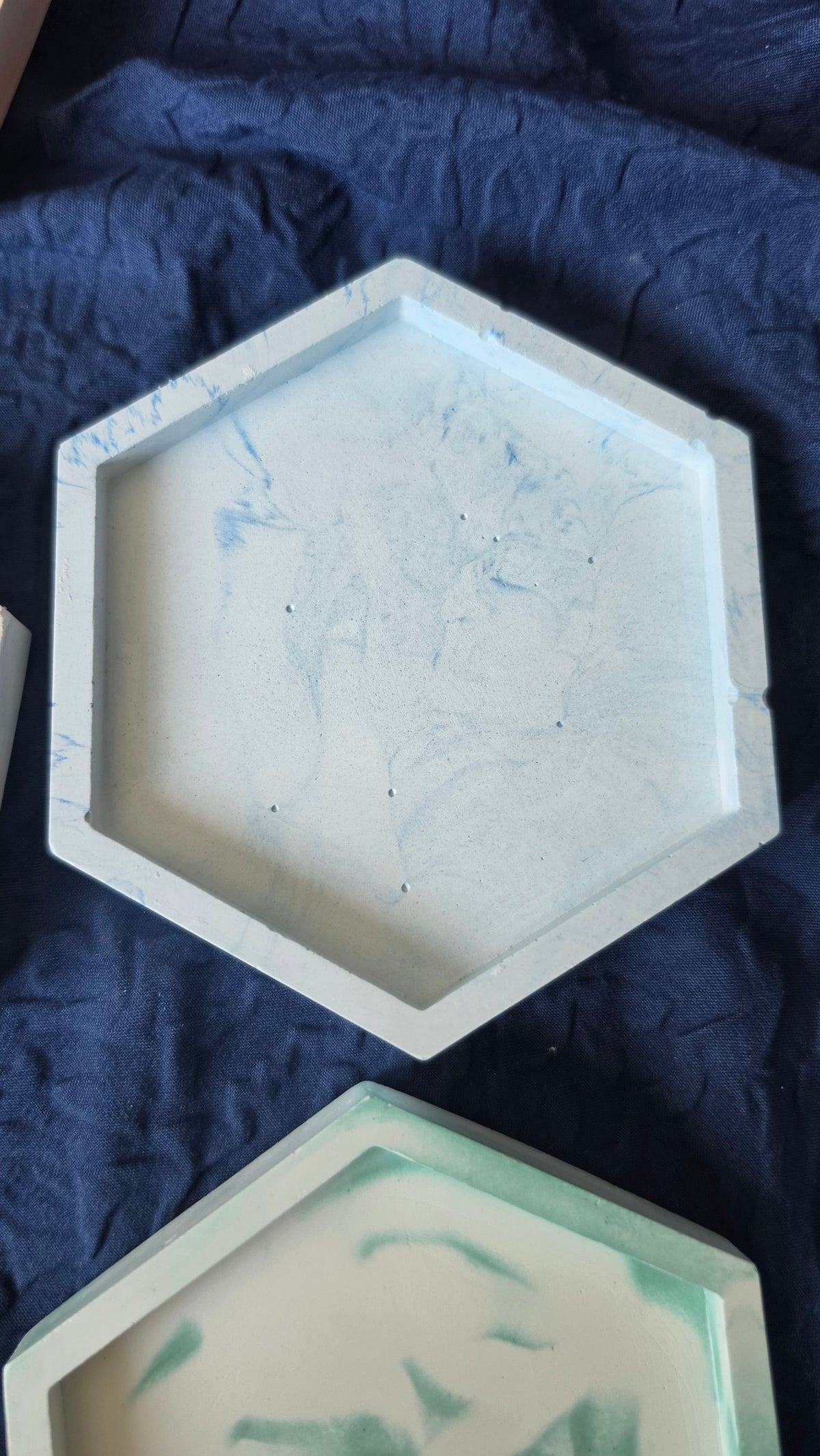 Handmade POP Small Hexagon Trinket tray for jewellery and home decor