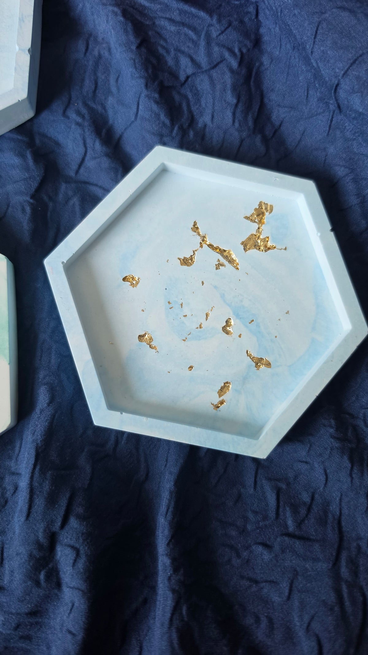 Handmade POP Small Hexagon Trinket tray for jewellery and home decor