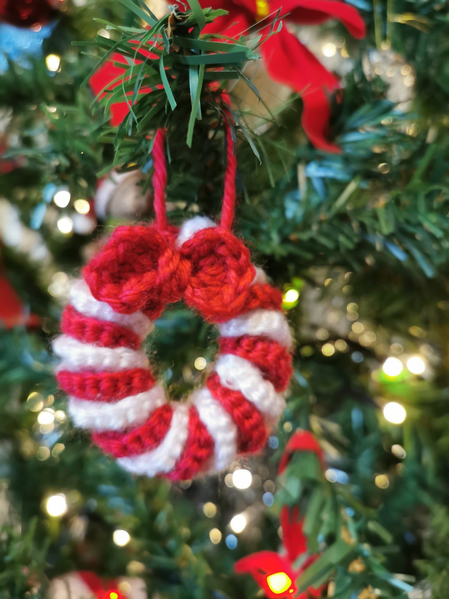 Christmas Wreath Tree Ornament - Handmade Crochet decorations