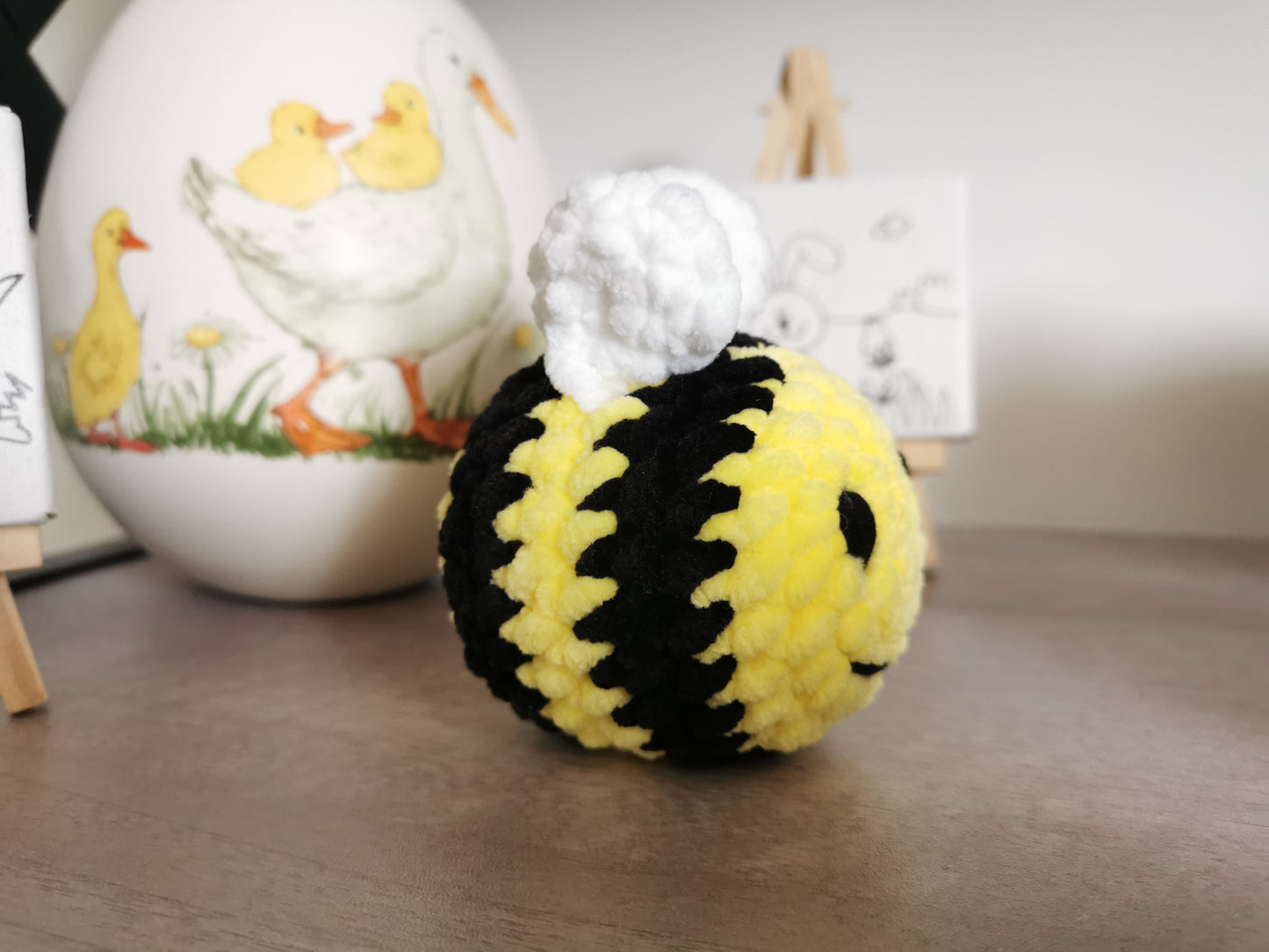 Plush Mini Bee Soft Toy - Handmade Amigurumi