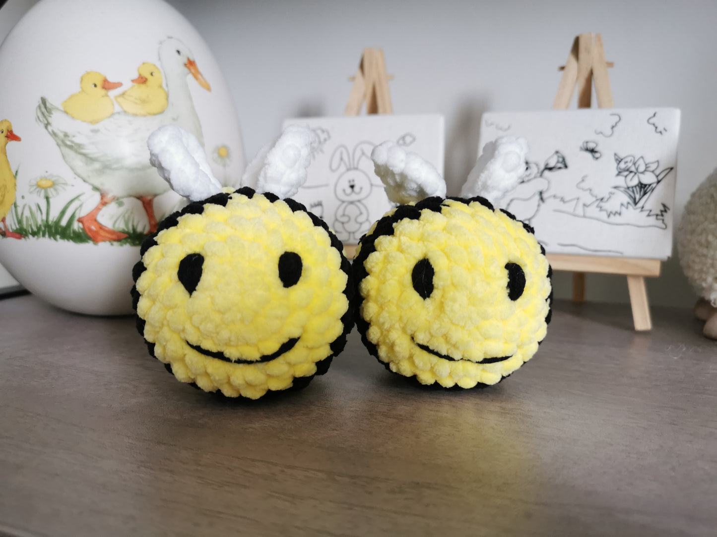 Plush Mini Bee Soft Toy - Handmade Amigurumi